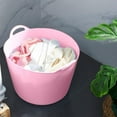 thumbnail image 6 of Xuniizn Laundry Basket, Collapsible Laundry Hamper & Large Storage Bin - Foldable Laundry Baskets with Handles, Space-Saving Laundry Hamper for Home, Dorm, Office, Plastic, Pink, 6 of 9