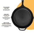 thumbnail image 5 of Sartén de hierro fundido Utopia Kitchen de 26 cm, para chef, pre-sazonada, apta para parrilla, para uso en interiores y exteriores, color negro, 5 of 5