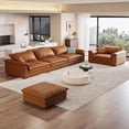 thumbnail image 4 of Italian Style Minimalist Living Room Sofa Leather Modern Floor Waterproof Sofa Armchair Luxury Canape Salon Prefabricated House My Lux Decor Round, 4 of 24