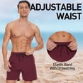 thumbnail image 3 of Bañador para hombre con forro de compresión 2 en 1 Bañador para hombre de secado rápido con bóxer Breve forrado para surf Pantalones cortos de playa elásticos con bolsillos con cremallera Qx, 3 of 4