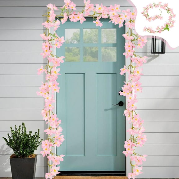 TOPRenddon Spring Garland for Mantle, 6Ft Artificial Garland for Table Centerpiece All Year Round Home Decor, Summer Garland for Indoor Outdoor Farmhouse Wedding Arch Porch Staircase Floral Decor.