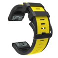 thumbnail image 1 of Correa de muñeca para reloj deportivo Garmin-Fenix6 resistente al agua, dos colores, 22, amarillo y negro, 1 of 5