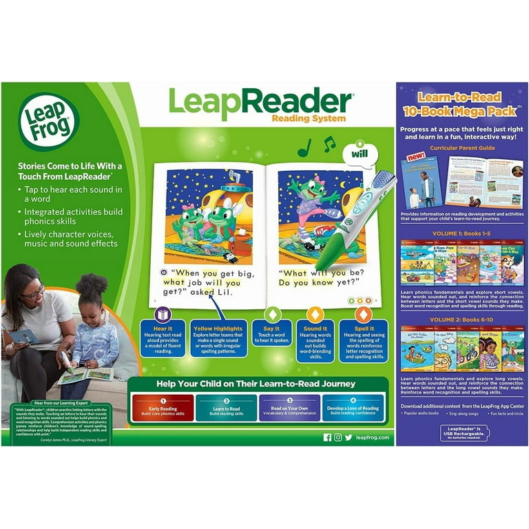 LeapFrog, LeapReader System Learn-to-Read 10 Book Mega Pack, Pink