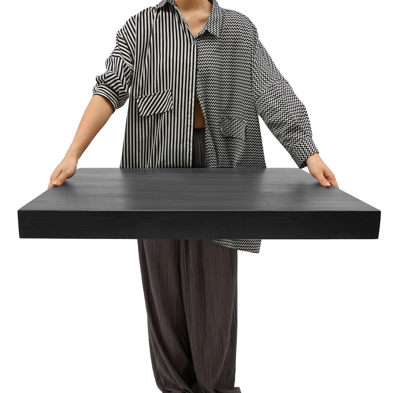 DENEST Pine Wood Stove Cover with Handles, Versatile Chopping Board & Tray