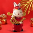 thumbnail image 2 of simhoa Statue du Nouvel An Chinois Collection Table en Résine Cheminée Figurine Lapin C, 2 of 8