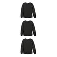 thumbnail image 4 of relayinert Haut de Survêtement en Molleton Uni pour Hommes, Col Rond, Chaud et Élégant, Noir, 2TG, 3ensemble, 4 of 6