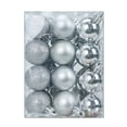 thumbnail image 4 of NWQKYZGH 24PCS Shatterproof Plastic Christmas Baubles Matte Shiny Glitter Hanging Ornament Balls for Indoor Outdoor Xmas Tree Holiday Festival Decor -1.2IN, 4 of 6