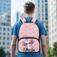 thumbnail image 3 of Pzuqiu Book Axolotl 17 Inch Custom Backpack with Name School Backpack for Kids Girls Shoulder Bookbags Personalized Schoolbag with Adjustable Shoulder Strap for Age 6-18, 3 of 7