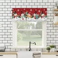 thumbnail image 4 of CUH 1-Piece Xmas Rod Pocket Short Curtain Kitchen Valance Cafe Tier Bathroom Scarf Slot Top Window Curtain Christmas Window Drape Christmas Short Curtain L W:69"x H:22", 4 of 4