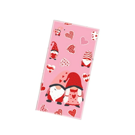 

SONGBIRDTH Table Cover Home Decoration Disposable Beautiful Romantic Pink Red Love Heart Tablecloth