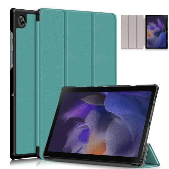 Allytech Case Fit for Samsung Galaxy Tab A8 10.5" (SM-X200/SM-X205/SM-X207), Premium PU Leather &   Hard PC Back   Microfiber Lining Viewing & Typing Trifold Case for Galaxy SM-X200, Darkgreen