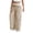 Khaki-wide leg pants, variant on Hfnxid Cotton Linen Pants for Women Wide Leg Palazzo Pants Elastic Waisted Drawstring Trousers Color Block Baggy Trouser Khaki S