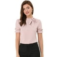 thumbnail image 1 of Top Elegante De BluDe ManCorDe OficiDe Las Camisas Del Cuello De PajariDe Las Mujeres Ro3XL, 1 of 6