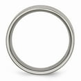 thumbnail image 2 of Grey Titanium Ring Band Wedding Grooved 8mm Polished, 2 of 6