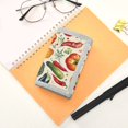 thumbnail image 7 of JIALIOU Nylon Trifold Card Wallet with ID Window Zipper Pocket for Men Women Teen Eggplant Pepper Tomato Broccoli, 7 of 7