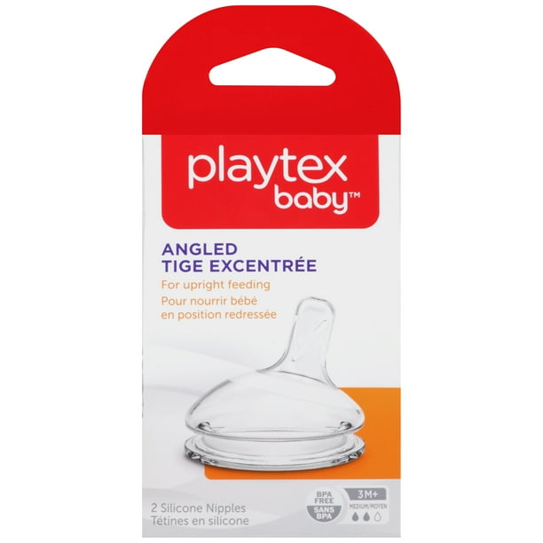 Playtex Baby Angled Nipple Medium Flow 2pk Walmart Com