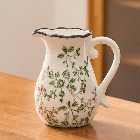 Ceramic Flower Vase for Table Decor,Ceramic Vase Farmhouse Vase Home Decor, Perfect for Fresh/Dried Flowers