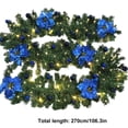 thumbnail image 4 of Christmas Artificial Pine Garland with Lights, Hanging Wreath with Realistic Branches, Indoor Outdoor Xmas Decor for Front Door,Mantel,Stair Handrail, 4 of 8
