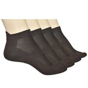 ELYFER Unisex Thin Bamboo Fiber Ankle Socks 4 Pairs - Seamless Toe, Lightweight, Comfortable, Breathable Low Cut Athletic Sports Socks for Men and Women