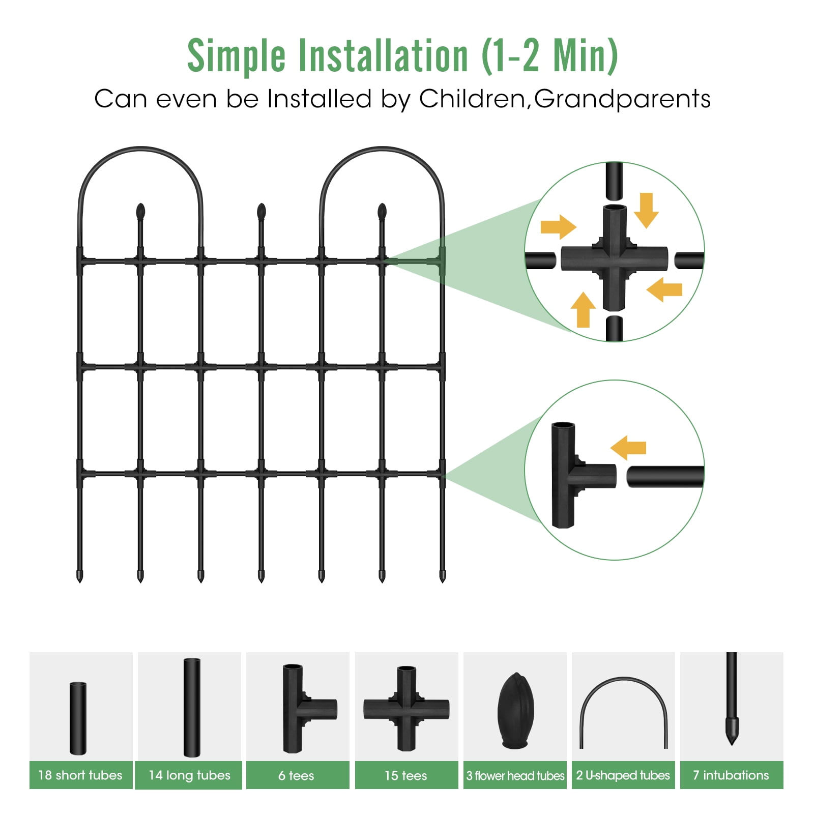 MQ Garden Trellis for Climbing Plants Outdoor 4FT, PE Metal Arch Stand with Flower Twisting Tech Trellis, Plant Support Stakes Fence for Yard Landscaping Climbing Rose Cucumber Monstera Bean Clematis