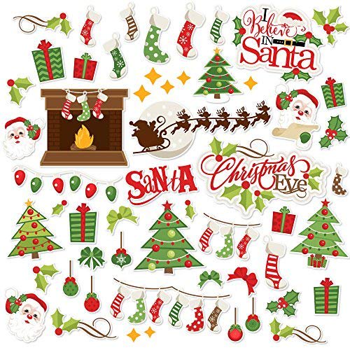 Paper Die Cuts - Christmas Eve - Over 60 Cardstock Scrapbook Die Cuts - by Miss Kate Cuttables