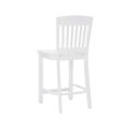 thumbnail image 5 of Linon Mira Wood Commercial Grade Set of Two Counter Stools in White, 5 of 15