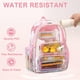 thumbnail image 4 of Mochila transparente CAMTOP, PVC transparente y resistente, rosa y amarillo, 4 of 9