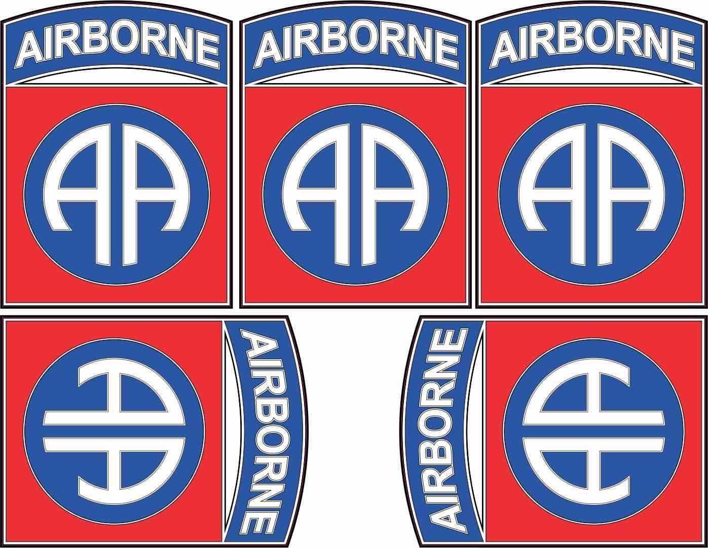 [5x] 1.5in x 2in EightySecond Airborne Stickers Vinyl Military Decals