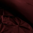 thumbnail image 6 of 3 Piece New Half Pinch Pleated Pattern Comforter Set, 800 TC, 100% Egyptian Cotton, Oversized Super King Size Wine Solid, 6 of 6