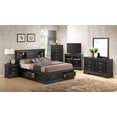 thumbnail image 2 of Contemporary Home Living Queen Platform Bed with Storage Drawers - 87" - Black, 2 of 3