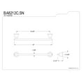 thumbnail image 3 of Kingston Brass BAK821248C 3-Piece Bathroom Accessories Set, Polished Chrome, 3 of 5