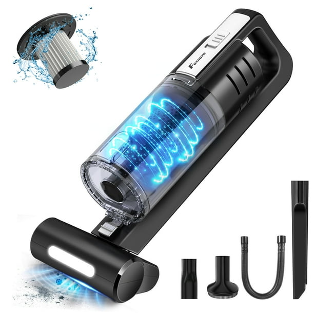 Foxnovo Handheld Vacuum Cleaner Portable Powerful Suction Cleaner Cordless Vacuum Cleaner Wet Dry Vacuum for Pet Hair Dust Grave