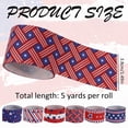 thumbnail image 3 of Red White & Stripes Ribbon 5 Yards 1.5 inch Wide Ribbon Usa 250Th Anniversary Wired Ribbon for Crafts Wrapping Wreath Bows Patriotic 4th of July Ribbons for Memorial Day Home Party Decoration, 3 of 8