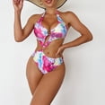 thumbnail image 4 of Babysbule Women's One Piece Swimsuit New Arrival Fashion Splicing Swimwear Summer Casual Bikini Swimsuit Sets, 4 of 8