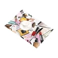 thumbnail image 3 of MKHERT Girly Watercolor Cosmetics Perfumes Lipstick Nail Polish Brush Placemats Table Mats for Dining Room Kitchen Table Decoration 12x18 inch,Set of 6, 3 of 4