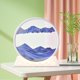thumbnail image 1 of Luz de noche con imagen de arte de arena , lámpara de mesa de pintura de arena movediza creativa, arena que fluye 3D para decoración de Azul 18cmx19.5cm Soledad Imagen de arena dinámica, 1 of 10