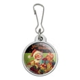 thumbnail image 1 of Christmas Jolly Holidays Santa Graphic Jacket Handbag Purse Luggage Backpack Zipper Pull Charm, 1 of 5