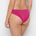 thumbnail image 3 of Culotte Mini Échancrée avec Bordure Douillette en Rouge Fuchsia, 3 of 5