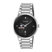 Men's Citizen Watch Silver UConn Huskies Black Dial Stainless Steel Watch