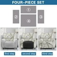 thumbnail image 6 of POLERO White Marble Geometric Pattern Recliner Chair Covers, Stretch Reclining Cover, Recliner Sofa Slipcovers Jacquard Couch Covers Furniture Protector for Pet Kid, 6 of 7