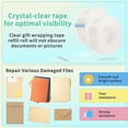 thumbnail image 5 of 4 Rolls Transparent Tape Refills, Clear Tape, All-Purpose Transparent Glossy Tape for Office, Home, School, 5 of 8