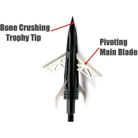 UPC: 0888151022276 | New Archery Products DK4 100 Grain Crossbow Broadhead 3 Pack
