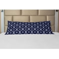 thumbnail image 1 of Geometric Body Pillow Case Cover with Zipper, Ornamental Nautical Themed Image with Marine Motifs Ropes Aquatic Elements, Decorative Accent Long Pillowcase, Dark Blue White, by Ambesonne, 1 of 1