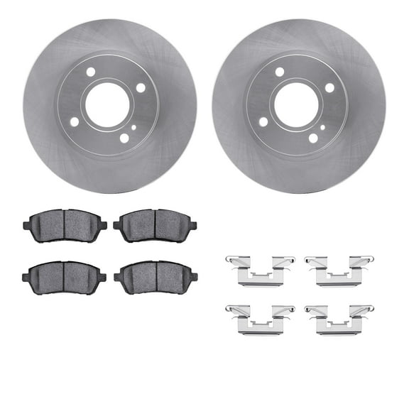 Dynamic Friction Company Front Brake Rotors with 5000 Advanced Brake Pads includes Hardware 6512-99085