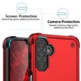 thumbnail image 7 of TJS for Samsung Galaxy A25 5G Phone Case, with Tempered Glass Screen Protector, [Military Grade] Heavy Duty Magnetic Support Ring Kickstand Cover for Galaxy A25 5G (Red), 7 of 7