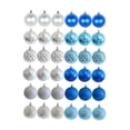thumbnail image 3 of GUOOL 36Pcs Christmas Balls Ornaments Hanging Assorted Shatterproof Christmas Tree 6cm Deep Blue, 3 of 9