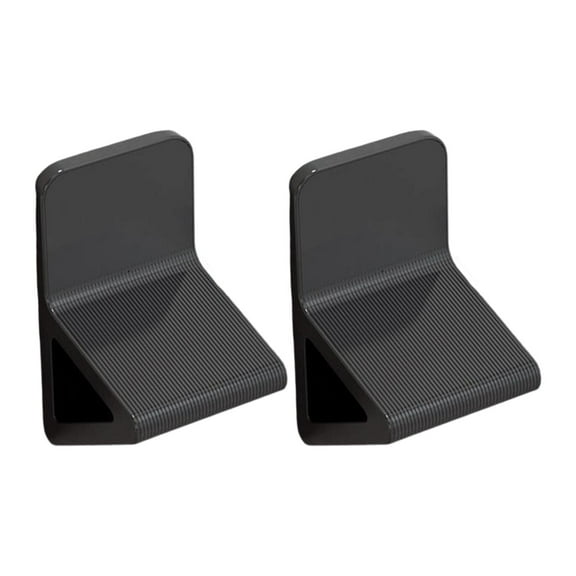 deevoka 2 Pieces Shower Foot Rest Convenient Foot Support for Shower Bathroom Toilet Black