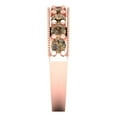thumbnail image 4 of 0.81 ctw Wedding Band for Women - 18K Rose Gold Simulated Champagne Diamond Stackable Eternity Ring, 4 of 6