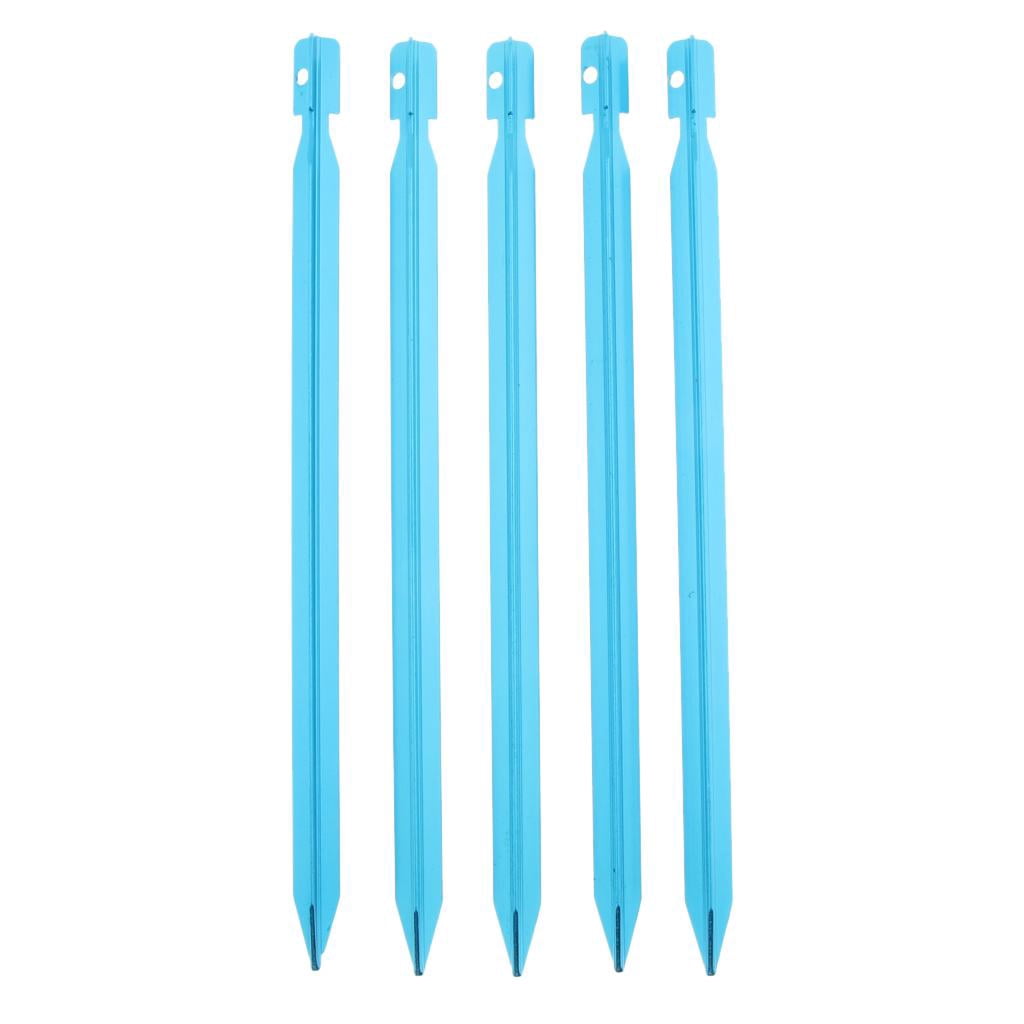 GARENDE 2x5pcs 23cm Aluminum Camping Tent Stakes Pegs Triangle Ground Nails Pcs