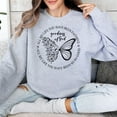 thumbnail image 4 of Inspirational Quote Butterfly Sweatshirt, Floral Faithful Goodness of God Top, 4 of 10